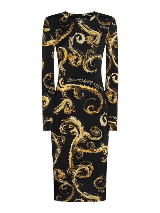  베르사체 미디 스커트 77HAO9B0JS358G89 Black