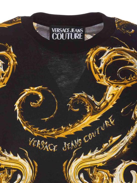  베르사체 반팔 티셔츠 77GAH6S0JS388G89 Black - VERSACE