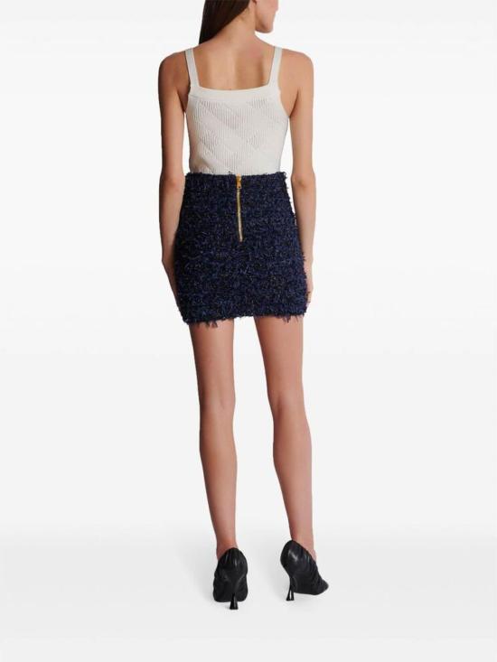  발망 숏 스커트 DF0LB015KH746BO Blue - BALMAIN