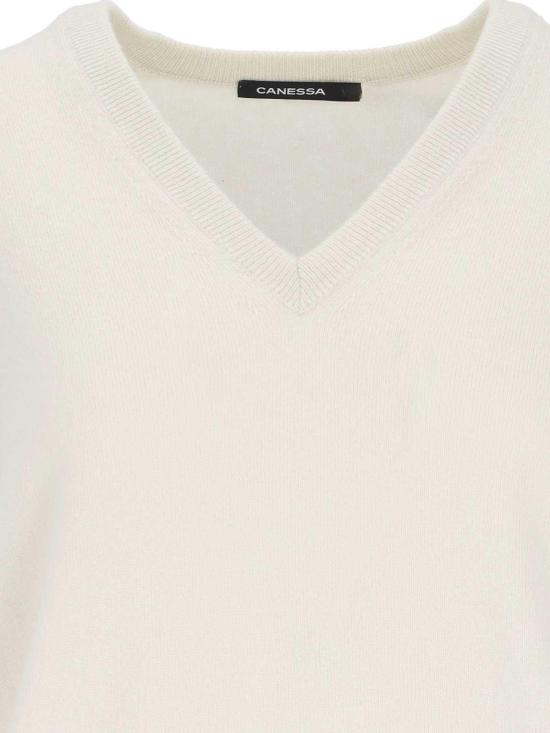  카네사 긴팔 티셔츠 NWKV008FK0001012 White - CANESSA