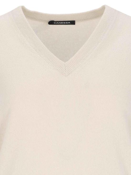 카네사 긴팔 티셔츠 NWKV008FK0001013 White - CANESSA