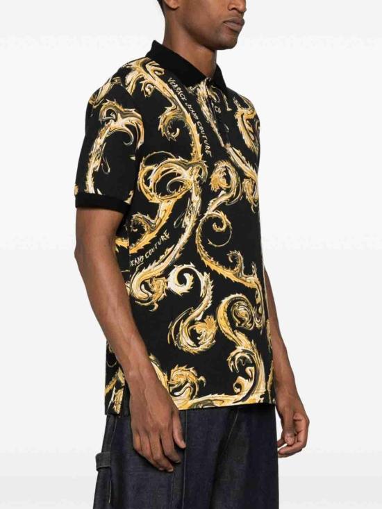  베르사체 폴로 티셔츠 77GAG6S0JS390G89 Black - VERSACE