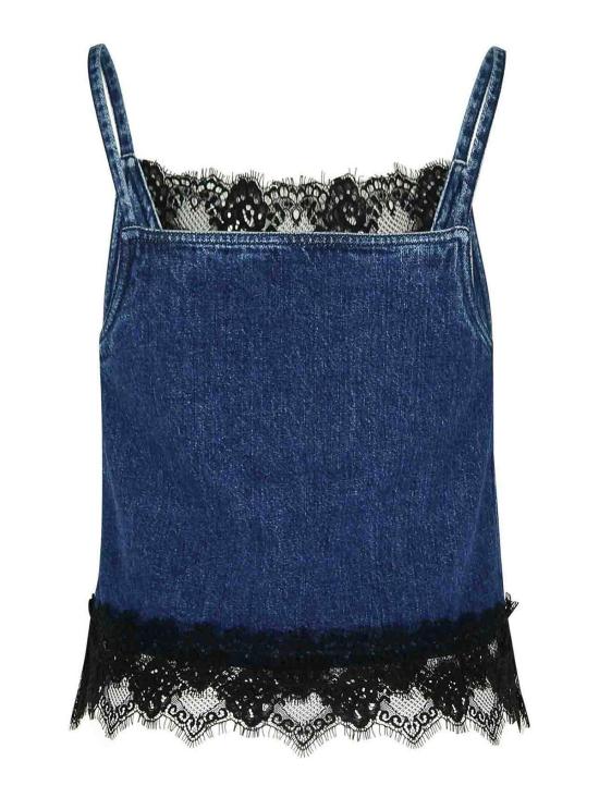  오프화이트 민소매 티셔츠 OWYP001F24DEN0014610 Blue - OFF WHITE