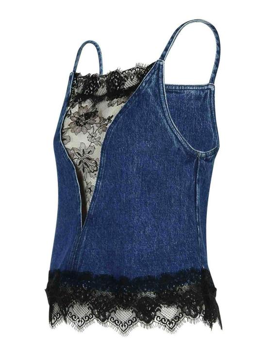  오프화이트 민소매 티셔츠 OWYP001F24DEN0014610 Blue - OFF WHITE