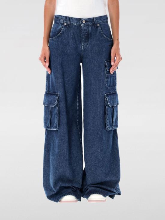 24FW 오프화이트 데님 팬츠 OWYB019F24DEN0014600 Blue