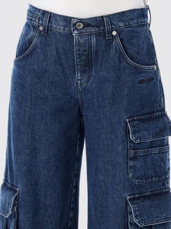 24FW 오프화이트 데님 팬츠 OWYB019F24DEN0014600 Blue - OFF WHITE