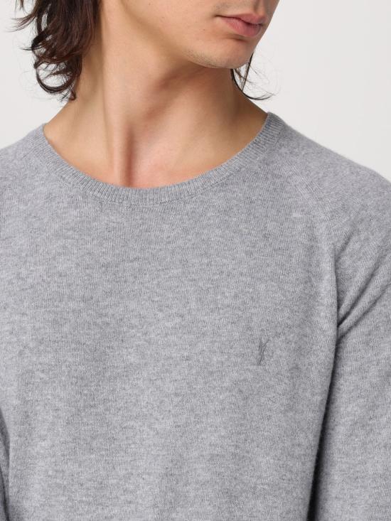 25FW 생로랑 카산드라 캐시미어 스웨터 796556YALL2 1403 Grey - SAINT LAURENT