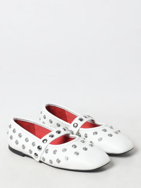 24FW 스텔라 맥카트니 플랫 슈즈 810473W1IL09 001 White - STELLA MCCARTNEY