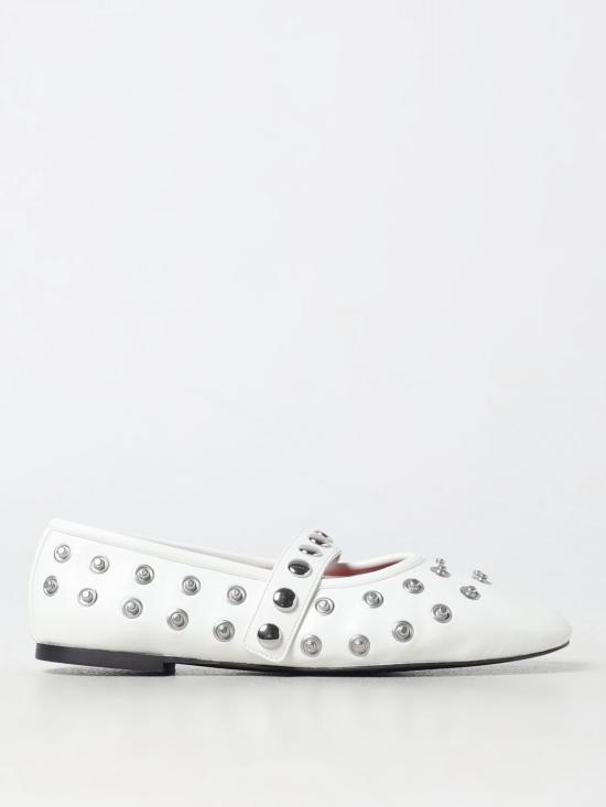 24FW 스텔라 맥카트니 플랫 슈즈 810473W1IL09 001 White