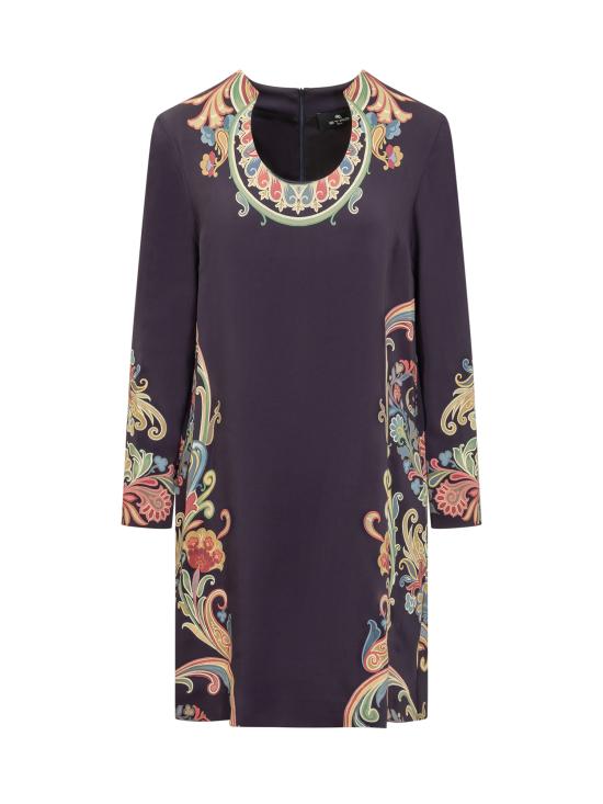 24FW 에트로 미디 원피스 WRHA015499SPD73 X0887 STAMPA FDO BLU