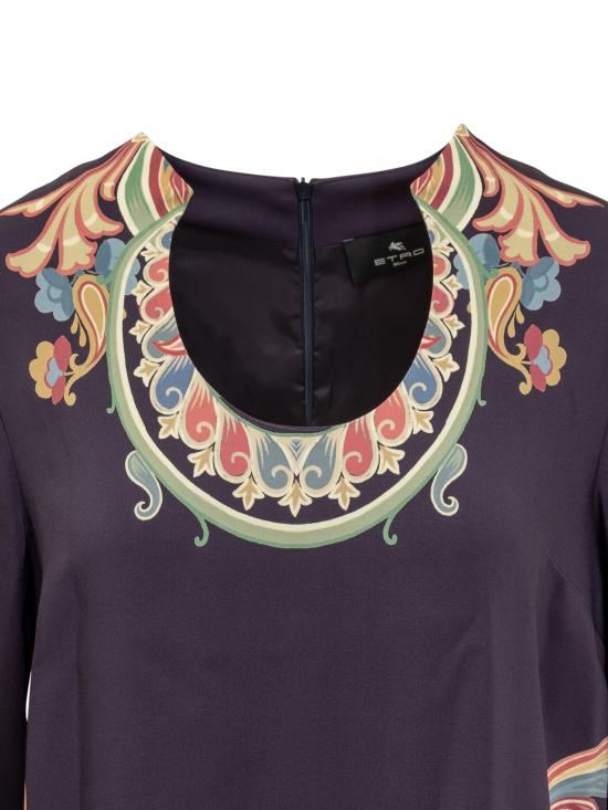 24FW 에트로 미디 원피스 WRHA015499SPD73 X0887 STAMPA FDO BLU - ETRO