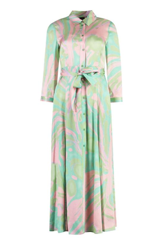  핑코 롱 원피스 102167A1NQ SN2 MULTICOLOR