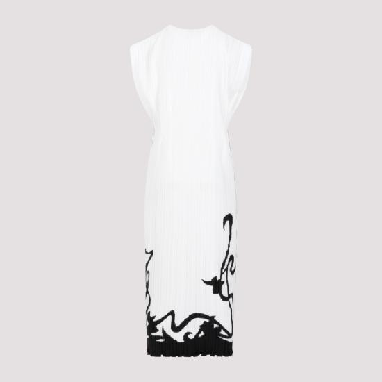  랑방 미디 원피스 RWDR00305904P24 001 OFF WHITE - LANVIN