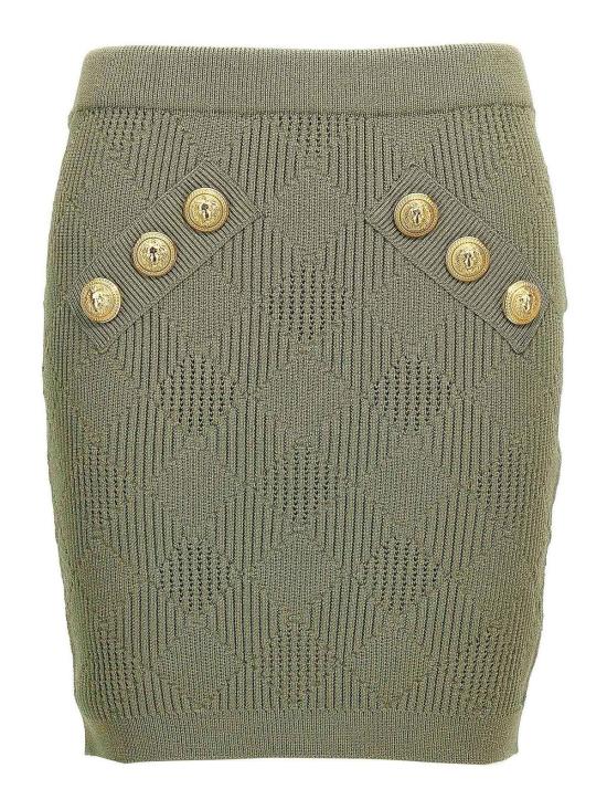 25FW 발망 숏 스커트 DF0LB196KH607CO Green