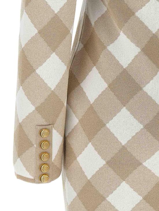 25FW 발망 숏 원피스 DF0R8739KH56GVQ Beige - BALMAIN