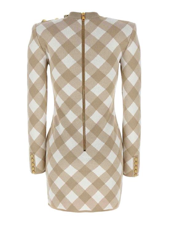 25FW 발망 숏 원피스 DF0R8739KH56GVQ Beige - BALMAIN