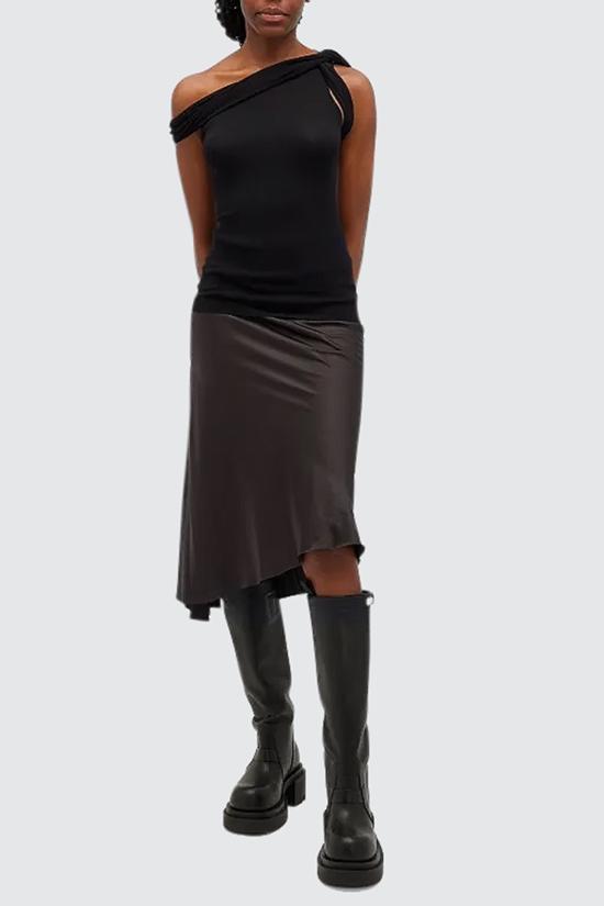 24FW 릭 오웬스 미디 스커트 RP02D3343 CC09 Black - RICK OWENS