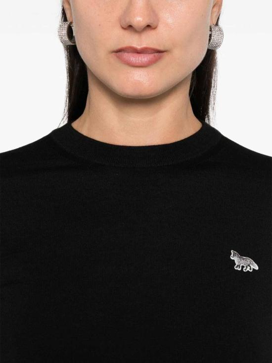 25SS 메종키츠네 베이비 폭스 패치 레귤러 스웨터 MW00816KT1036P199 Black - MAISON KITSUNE