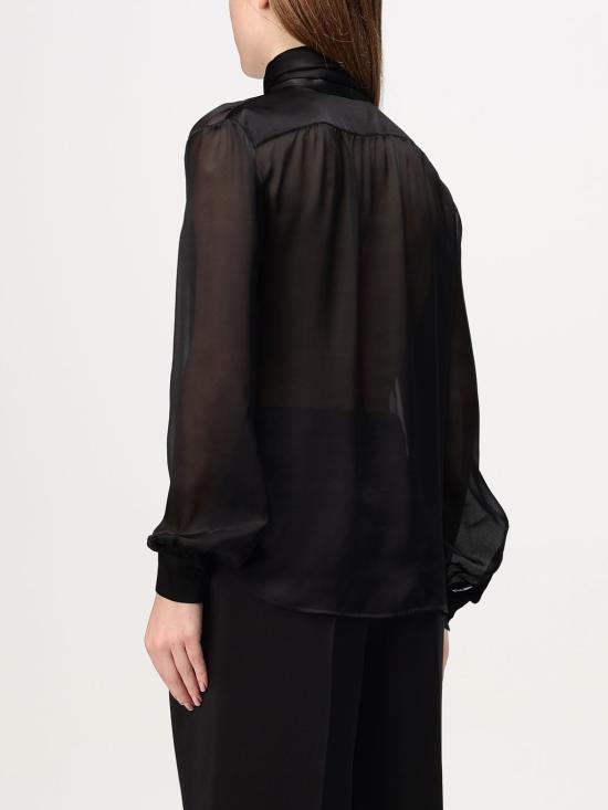 24FW 생로랑 블라우스 769138Y3I13 1000 Black - SAINT LAURENT