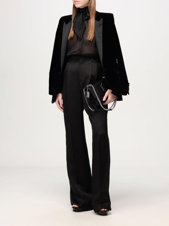 24FW 생로랑 블라우스 769138Y3I13 1000 Black - SAINT LAURENT