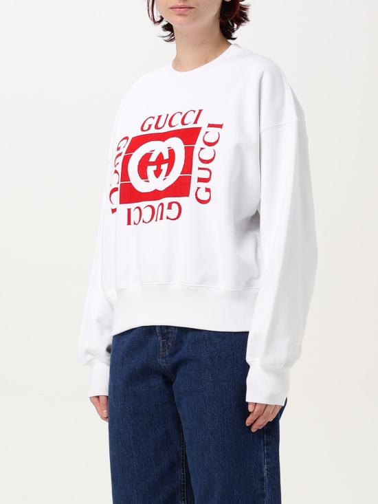 24FW 구찌 긴팔 티셔츠 789582XJGSU 9280 White - GUCCI