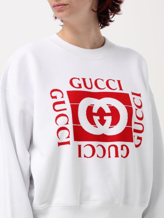 24FW 구찌 긴팔 티셔츠 789582XJGSU 9280 White - GUCCI