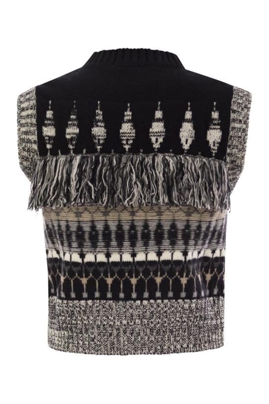 24FW 바니제 베스트 V32550 BURRONERO BLACK BUTTER - VANISÉ