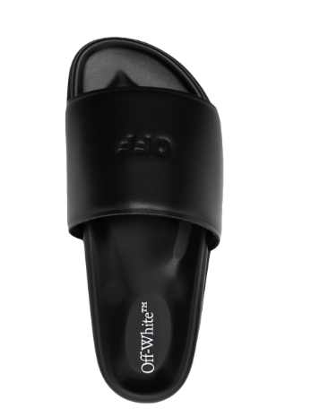  오프화이트 뮬/슬리퍼 OWIT006C99LEA0011010 BLACK - OFF WHITE