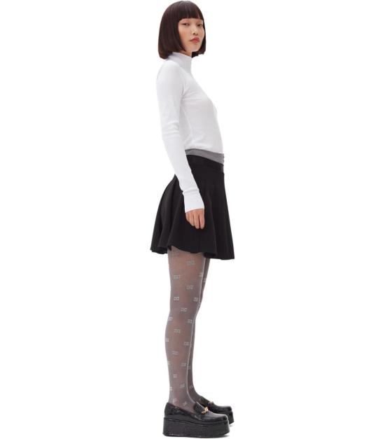 24FW 가니 숏 스커트 F9710 099 36 Black - GANNI