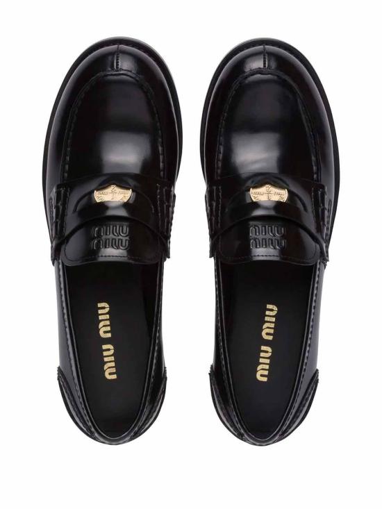  미우미우 로퍼 5D773DF020ULXF0002 Black - MIU MIU