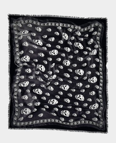 24FW 알렉산더 맥퀸 머플러/스카프 7924394418Q1077 BLACK - ALEXANDER MCQUEEN