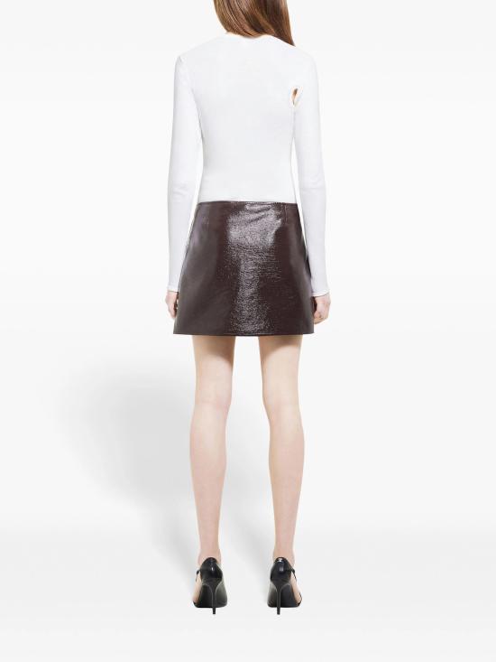  쿠레쥬 숏 스커트 424CJU204VY0014 1983 CHOCOLATE - COURREGES