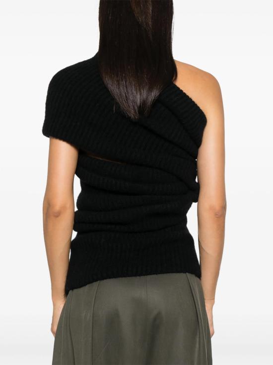 24FW 릭 오웬스 스웨터 RO02D3673KHWP 09 BLACK - RICK OWENS