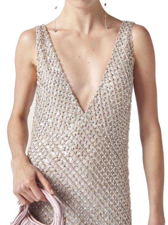 26SS 미우미우 숏 원피스 MF5438SOOO15D6 F0118 ARGENTO - MIU MIU