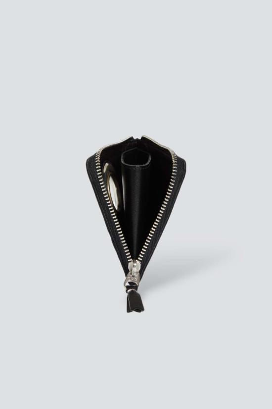  꼼데가르송 지갑 Comme Des Garçons 하프 지퍼 실버 아일렛  블랙 - COMME DES GARCONS