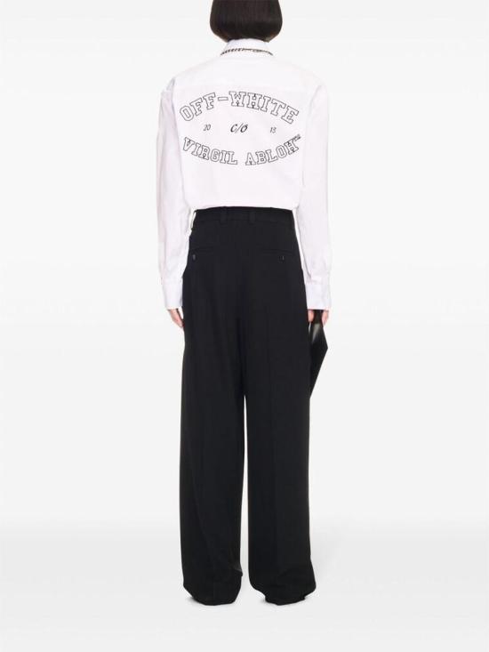  오프화이트 스트레이트 팬츠 OMCA24BF24FAB0021010 Black - OFF WHITE