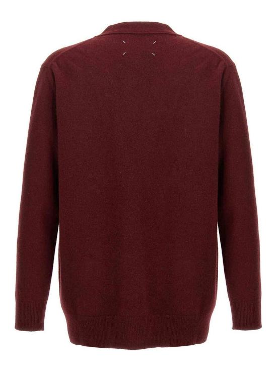  마르지엘라 워시드 램스울 가디건 S50HP0014M13058248 Dark Red - MAISON MARGIELA