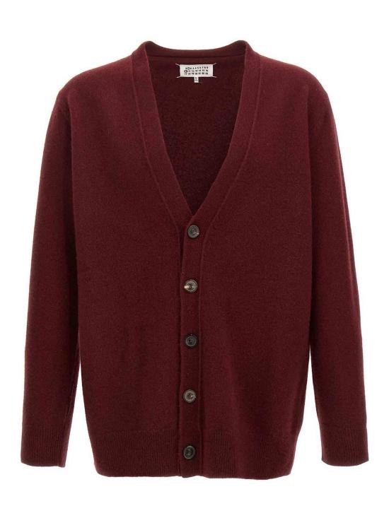  마르지엘라 워시드 램스울 가디건 S50HP0014M13058248 Dark Red