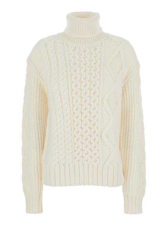 24FW 몽클레어 울 터틀넥 스웨터 9F00022M1172034 White