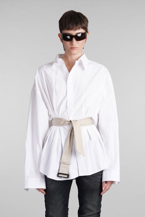 24FW 발렌시아가 블라우스 409494 809066TNM60 WHITE