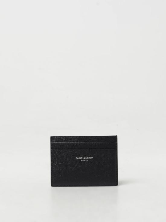 26FW 생로랑 그랑 드 뿌드르 엠보스드 레더 카드 케이스 375946BTY0N 1000 Black