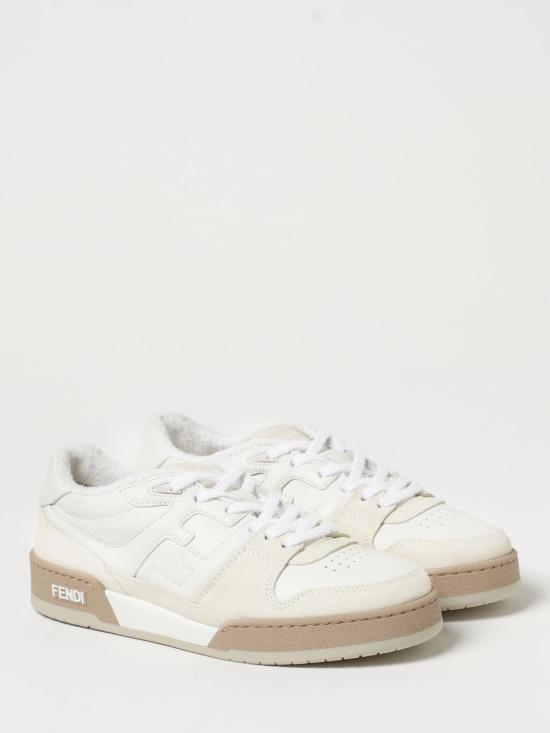 26SS 펜디 매치 스웨이드 로우탑 스니커즈 8E8252AHH2 F1FZB White - FENDI