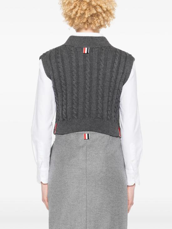 25SS 톰브라운 스웨터 FKV202AY1024 035 MED GREY - THOM BROWNE