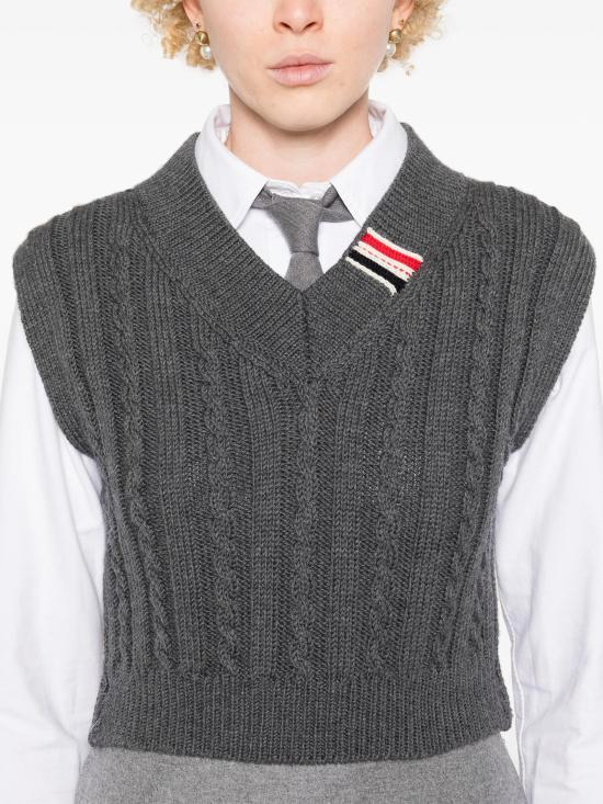 25SS 톰브라운 스웨터 FKV202AY1024 035 MED GREY - THOM BROWNE