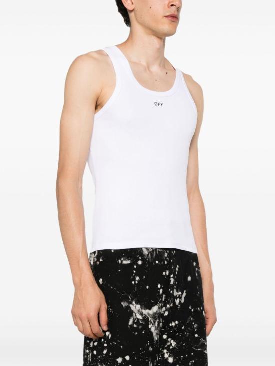 24FW 오프화이트 민소매 티셔츠 OMUY006C99JER001 0110 WHITE - OFF WHITE