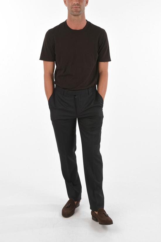  꼬르넬리아니 스트레이트 팬츠 775Z2ZH6138233 020 Black - CORNELIANI