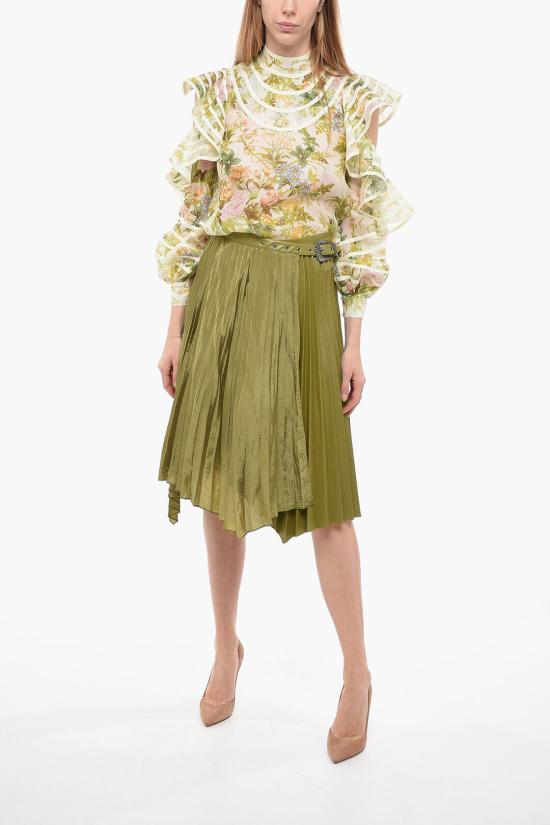  앤더슨벨 미디 스커트 APA602WPL KHAKI Green - ANDERSSON BELL