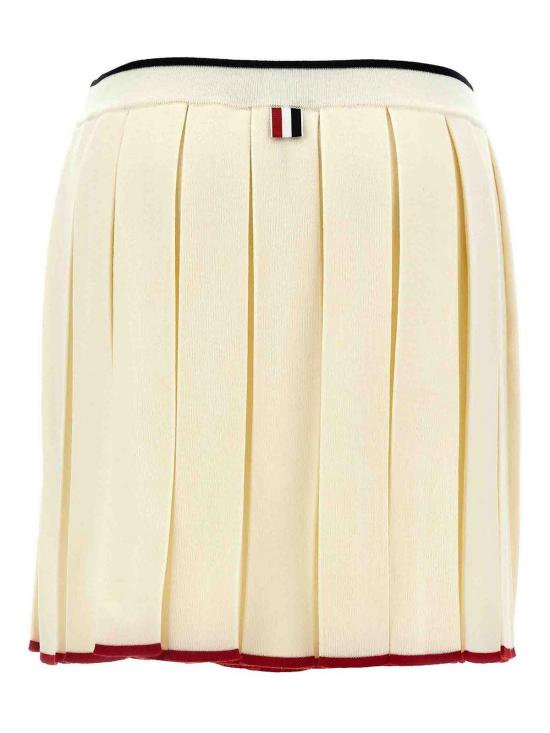 25FW 톰브라운 숏 스커트 FKK132BY1037100 White - THOM BROWNE