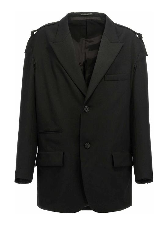  요지 야마모토 코트 HOJ74534 Black