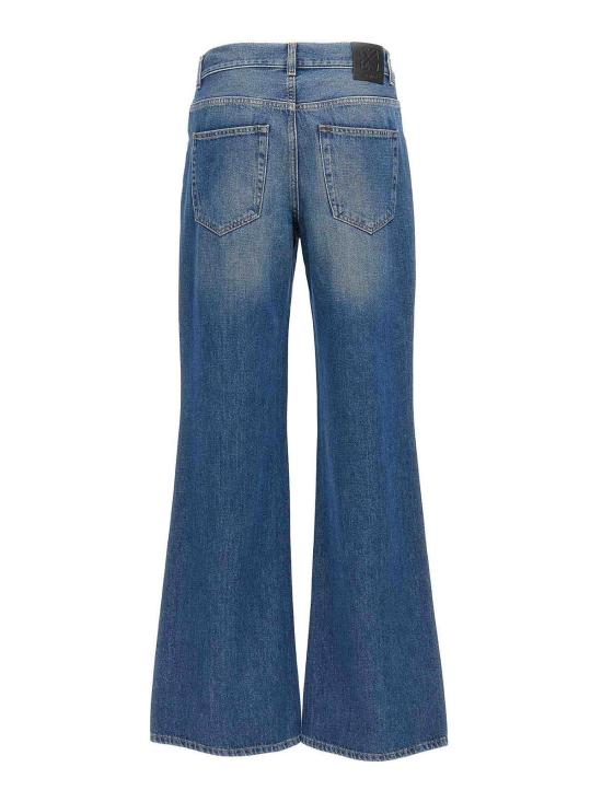  오프화이트 스트레이트 팬츠 OWYA062F24DEN0024400 Blue - OFF WHITE